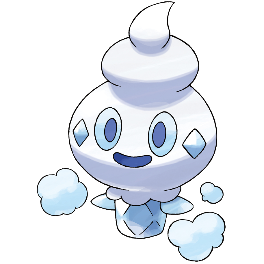 The Fresh Snow Pokemon Vanillite Can Create Snow Crystals And Make Snow Fall In The Areas Around It Pokemon Go