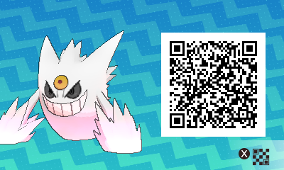 Pokemon Sun And Moon Qr Scanner Codes For Mega Gengar And