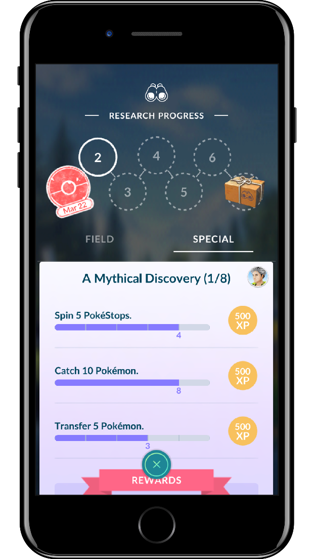 mythical research tasks pokemon go