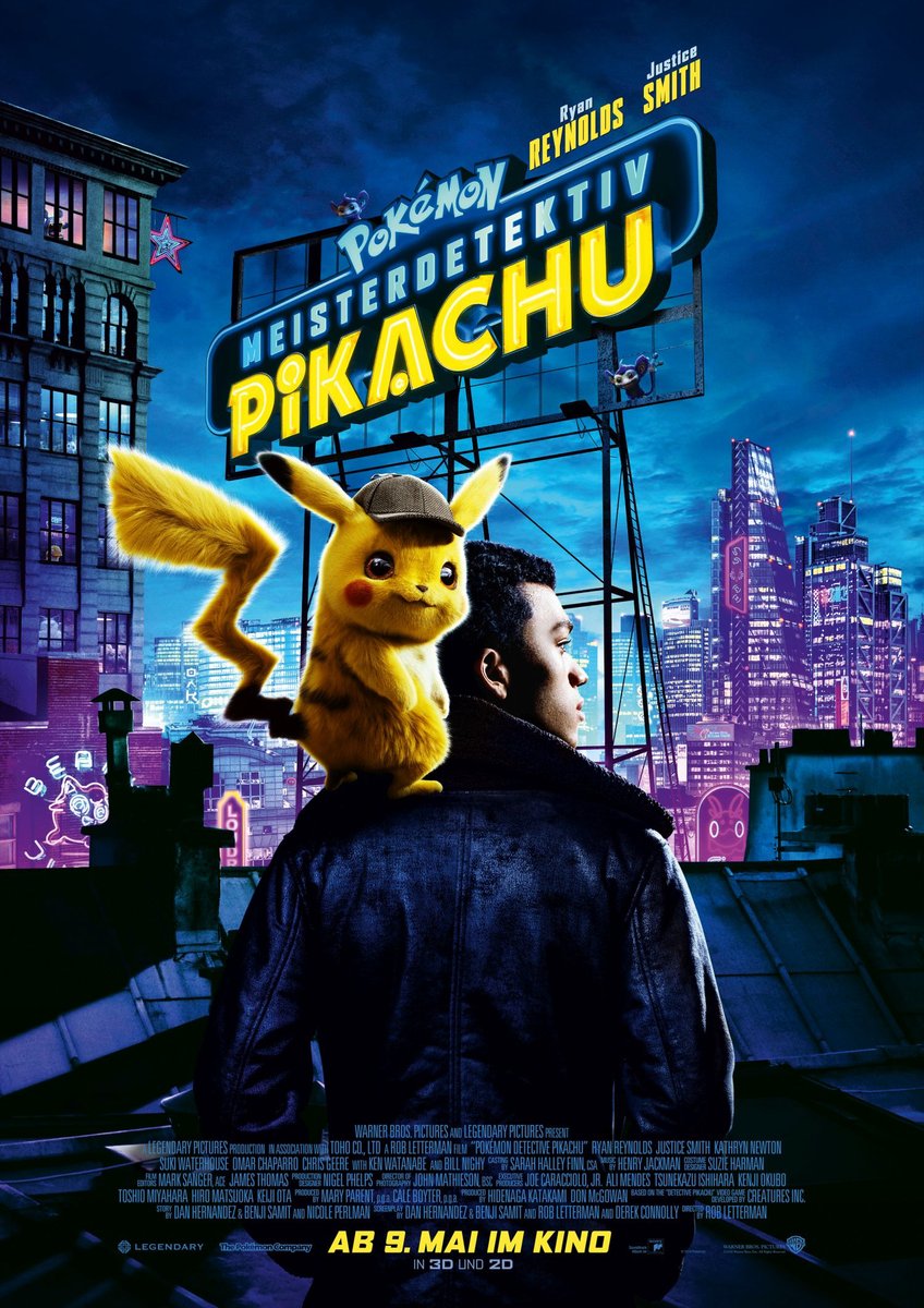 New Pokemon Detective Pikachu Movie Poster Features Pikachu Standing On Tim S Shoulder Pokemon Blog