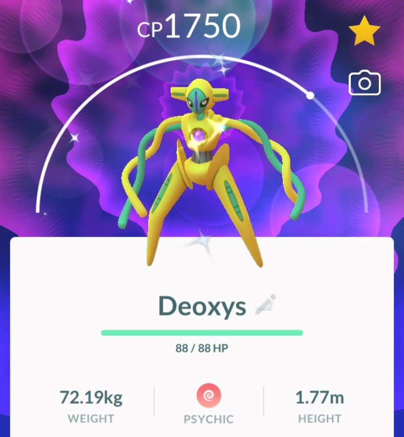Raid Hour Event Featuring Normal Forme Deoxys And Shiny Normal Forme