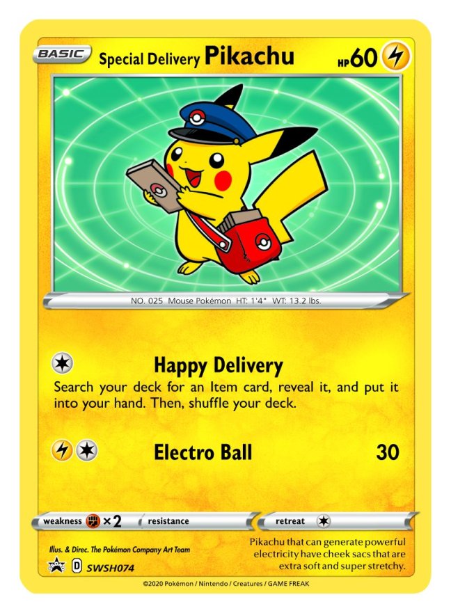 Special Delivery Pikachu Pokémon TCG promo card now available for Pokémon Center customers in ...